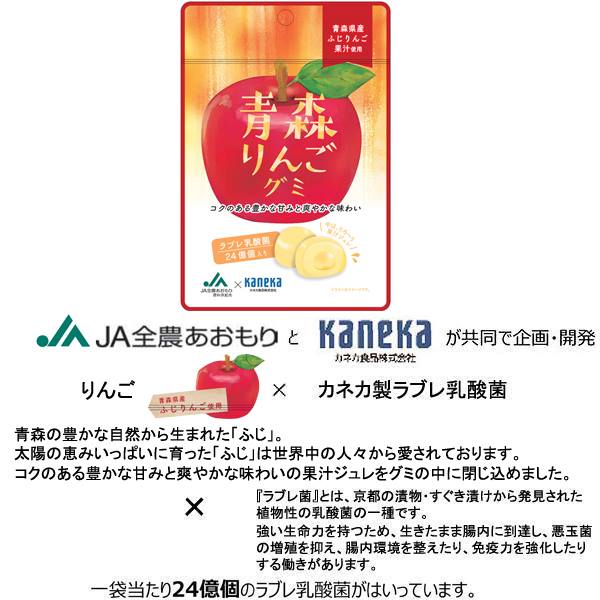 6袋セット販売 グミ 乳酸菌入り 青森ふじりんごグミ カネカ食品 美味しい スッキリ 甘味 酸味 の調和が絶妙 さわやかな味わい 果汁ジュレ ラブレ乳酸菌 青森県産 ふじりんご JA全農あおもり カネカ食品 共同開発 二重構造グミ