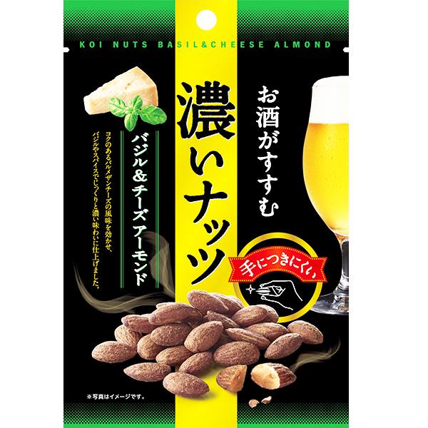 6袋セット販売 濃いナッツ バジルチーズアーモンド 1袋30g お酒がすすむ濃いナッツ ナッツ濃い味 カネカ食品 贅沢 ナッツ おつまみ おいしい ビールにあうつまみ あと引く味 濃いつまみ