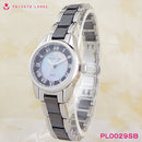 プライベートレーベル ソーラー ３針 SSセラミック レディースウォッチ PL0029