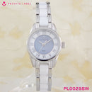 プライベートレーベル ソーラー ３針 SSセラミック レディースウォッチ PL0029