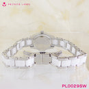 プライベートレーベル ソーラー ３針 SSセラミック レディースウォッチ PL0029