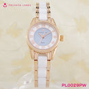プライベートレーベル ソーラー ３針 SSセラミック レディースウォッチ PL0029
