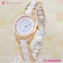 プライベートレーベル ソーラー ３針 SSセラミック レディースウォッチ PL0029