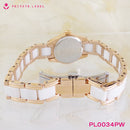 プライベートレーベル ソーラー ３針 SSセラミック レディースウォッチ PL0029